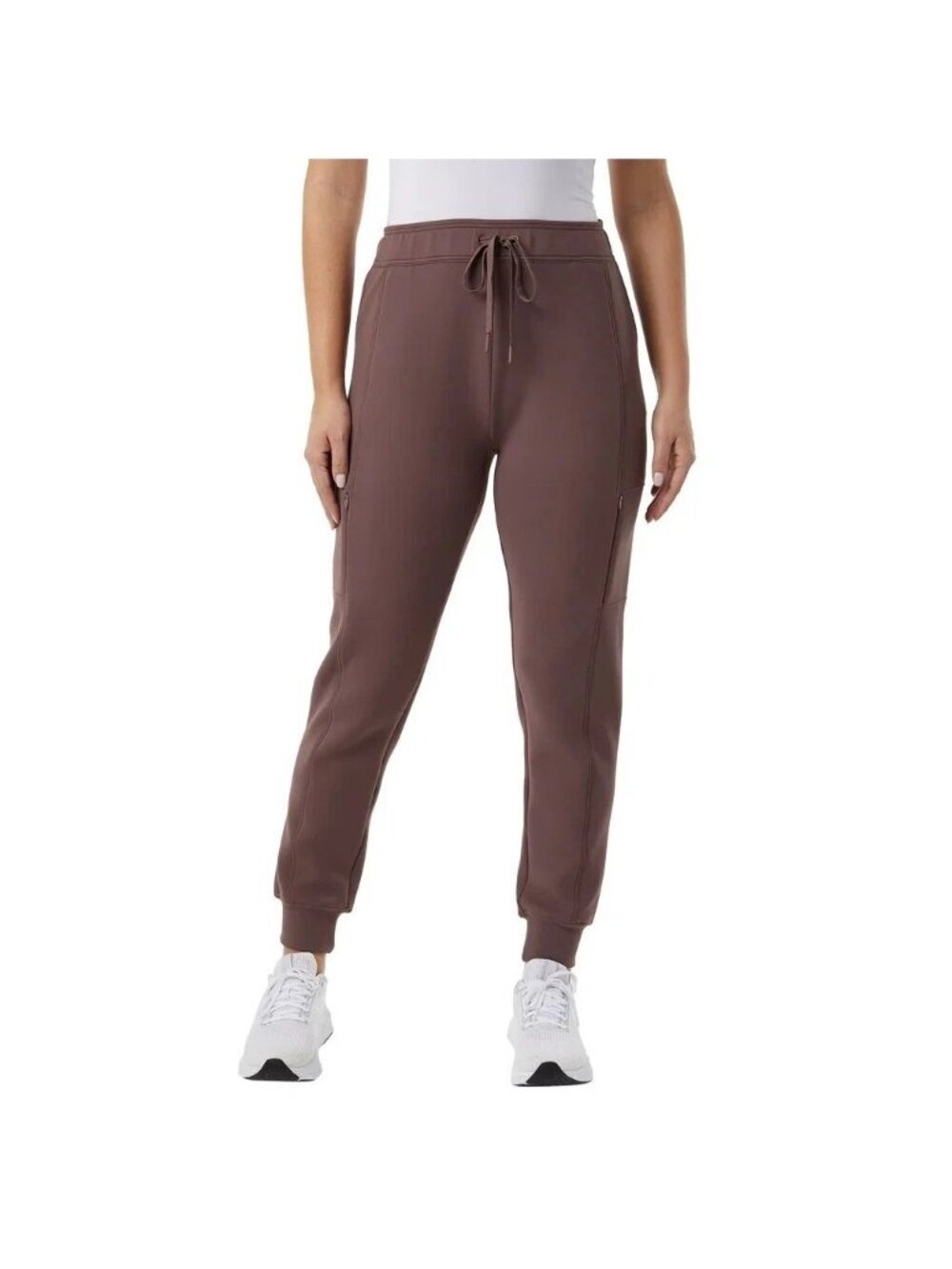 NWT 32 Degrees Heat Women's XL Scuba Jogger Pants Zippered Side Pockets B0990